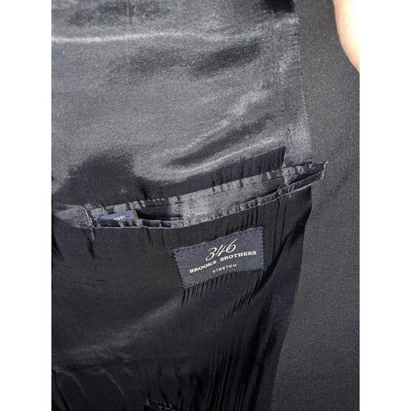 Brooks Brothers 346 Stretch Blazer Wool Blend‎ Navy 2 Button Size 48M - Picture 5 of 8